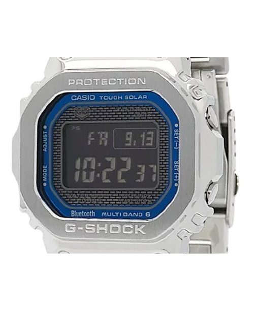 카시오 G-Shock 풀 메탈 디지털 스마트폰 링크 스테인리스 스틸 터프 솔라 GMW-B5000D-2 200M 남성용 시계