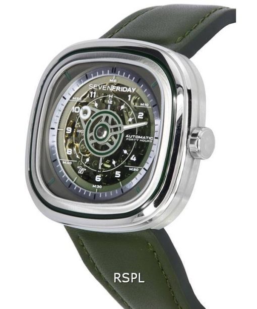 Sevenfriday T-Series Green-T 스켈레톤 다이얼 오토매틱 T1/06 SF-T1-06 남성용 시계