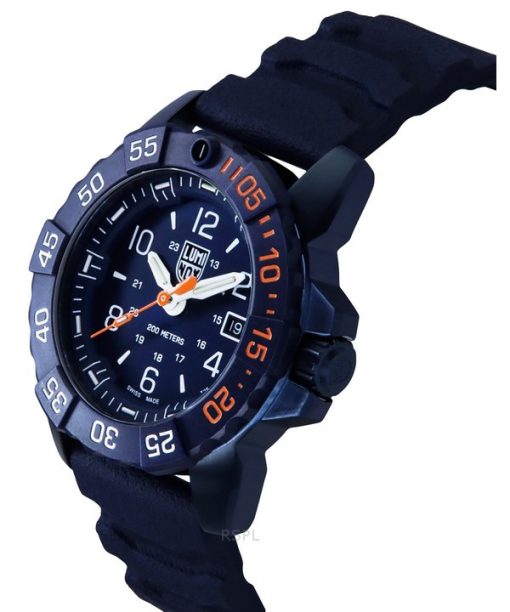 Luminox Navy SEAL Foundation Back To The Blue Set Quartz Diver&#39,s XS.3253.CBNSF.SET 200M 남성용 시계, 추가 스트랩 포함