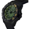 Luminox Navy SEAL Foundation 고무 스트랩 그린 다이얼 쿼츠 다이버 XS.3517.NSF.SET 200M 남성용 시계 추가 스트랩 포함