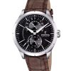 Festina Retro Leather Strap Multifunction Black Dial Quartz F16573-4 남성용 시계