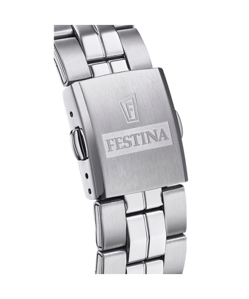 Festina Classics 스테인리스 스틸 화이트 다이얼 쿼츠 F20437-1 100M 남성용 시계