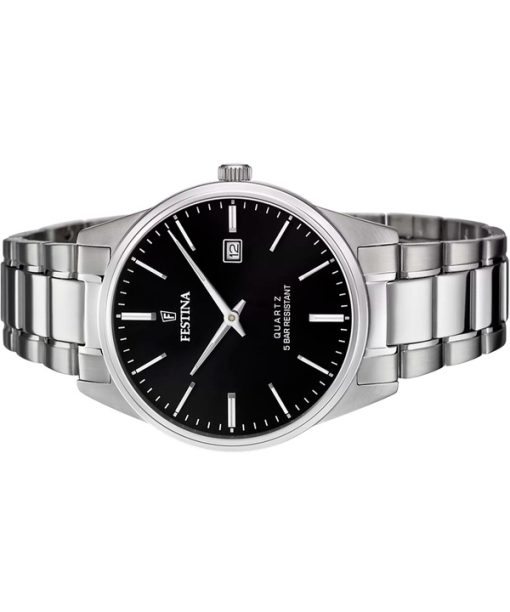 Festina Classics 스테인리스 스틸 블랙 다이얼 쿼츠 F20511-4 남성용 시계