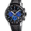 Festina Timeless 크로노그래프 가죽 스트랩 블랙 다이얼 쿼츠 F20561-6 100M 남성용 시계