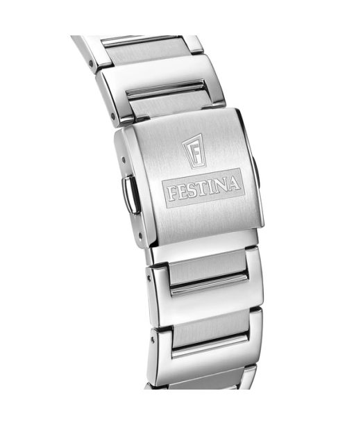 Festina On The Square 스테인리스 스틸 블랙 다이얼 쿼츠 F20677-4 남성용 시계