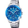 Festina 세라믹 크로노그래프 스테인리스 스틸 블루 다이얼 쿼츠 F20693-4 100M 여성용 시계