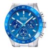 Festina 세라믹 크로노그래프 스테인리스 스틸 블루 다이얼 쿼츠 F20693-4 100M 여성용 시계