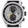 Festina Timeless 크로노그래프 가죽 스트랩 그레이 다이얼 쿼츠 F20695-4 100M 남성용 시계