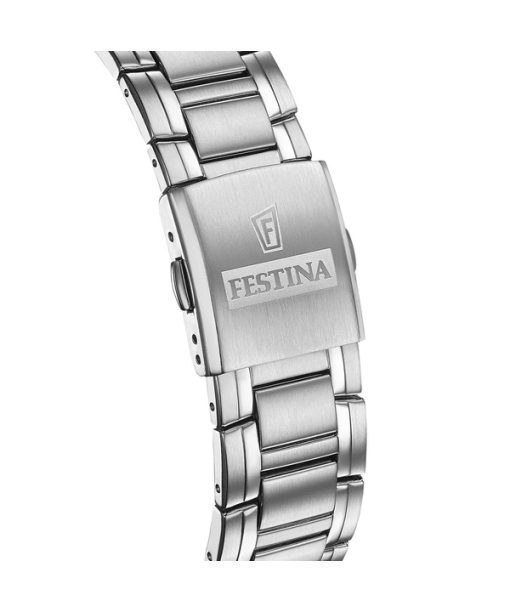 Festina Timeless 크로노그래프 스테인리스 스틸 블랙 다이얼 쿼츠 F20704-3 100M 남성용 시계