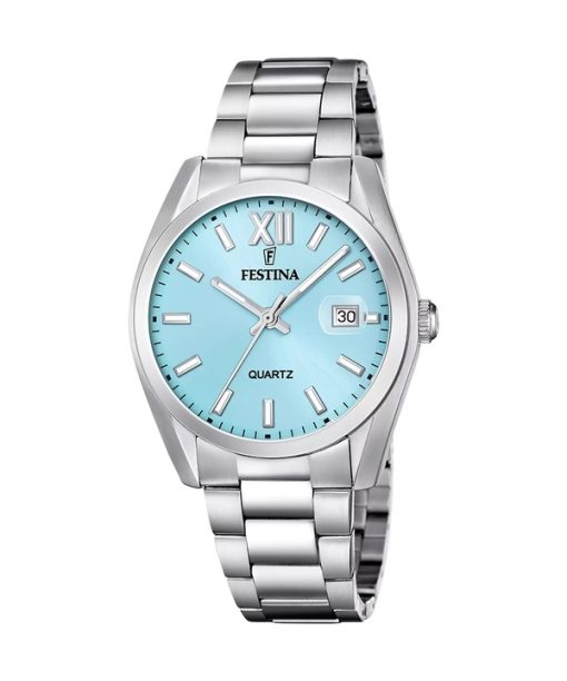 Festina Acero Clasico 스테인리스 스틸 블루 다이얼 쿼츠 F20707-2 남성용 시계