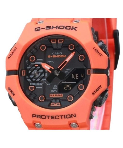 카시오 G-Shock 아날로그 디지털 스마트폰 링크 바이오 기반 오렌지 수지 스트랩 그레이 다이얼 쿼츠 GA-B001FL-4A 200M 남성용 시계