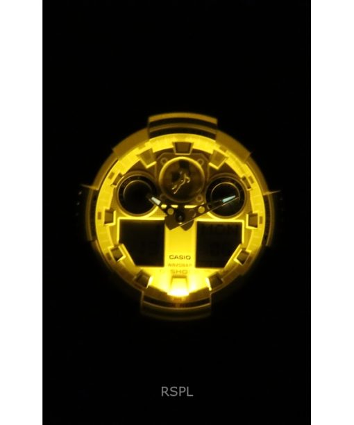 카시오 G-Shock 아날로그 디지털 시바 이누 레진 스트랩 브라운 다이얼 쿼츠 GA-100SHB-5A 200M 남성용 시계