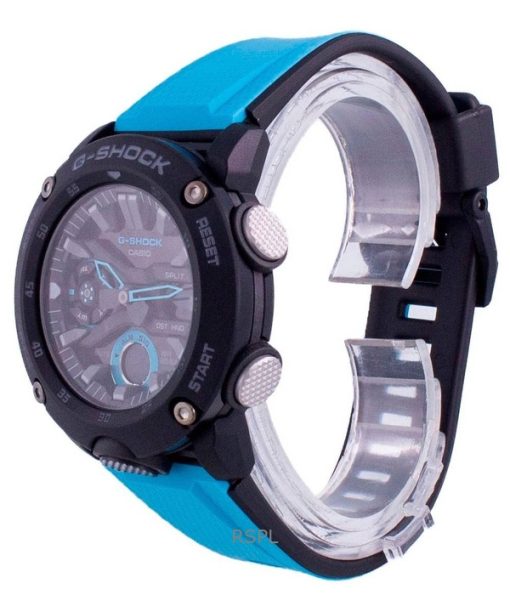 재생품 카시오 G-Shock 표준 아날로그 디지털 수지 스트랩 블랙 다이얼 쿼츠 GA-2000-1A2 200M 남성용 시계