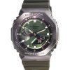 재생품 카시오 G-Shock 아날로그 디지털 수지 스트랩 그린 다이얼 쿼츠 GM-2100B-3A 200M 남성용 시계