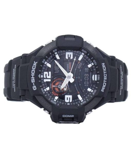 재생품 카시오 G-Shock 아날로그 디지털 수지 스트랩 블랙 다이얼 쿼츠 GA-1000-1A 200M 남성용 시계